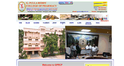 Desktop Screenshot of gprcp.ac.in